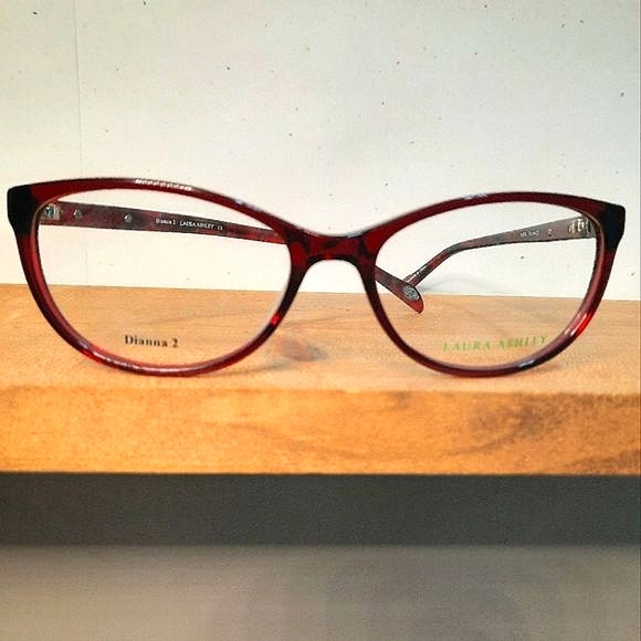 NEW Rx'able Eyeglass Frame, burgundy/wine full rim, cat eye glasses 54-16-135 - Picture 4 of 4
